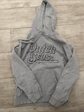 Dutch Bros Gray Pullover Hoodie with Logo